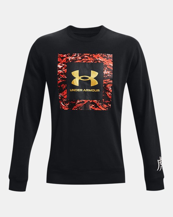Men's UA Chinese New Year Rival Fleece Crew in Black image number 4